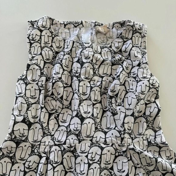 Mata Traders- 100% Cotton- Black and White- Face Print Dress- Ethical- Unique- M - Picture 7 of 13